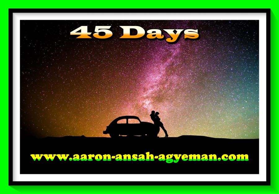 chris bawa silhoutted against car with effe in arms