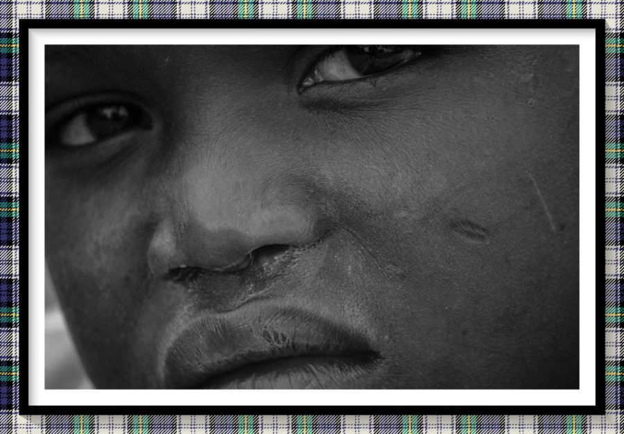 the narrator's stories a sad weepy boy in black and white