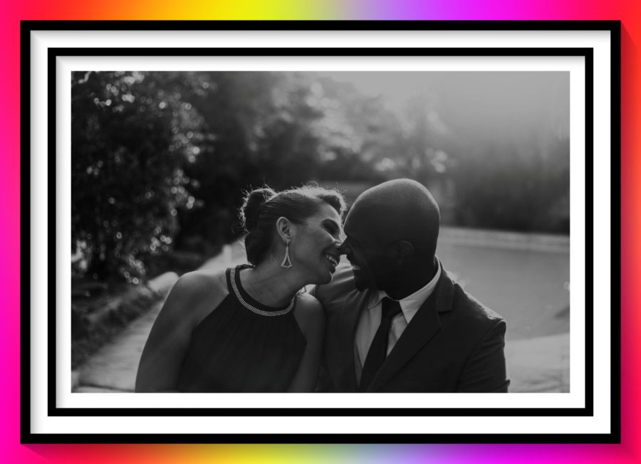 black and white image of a happy black couple for Unbreakable Episode 12