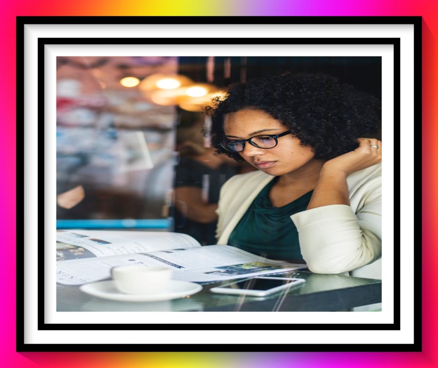 beautiful girl with magazine and phone image for Broken-Hearted Episode 5