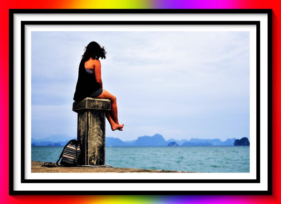 unbreakable episode 6 lonely girl sitting on a ledge at the seashore