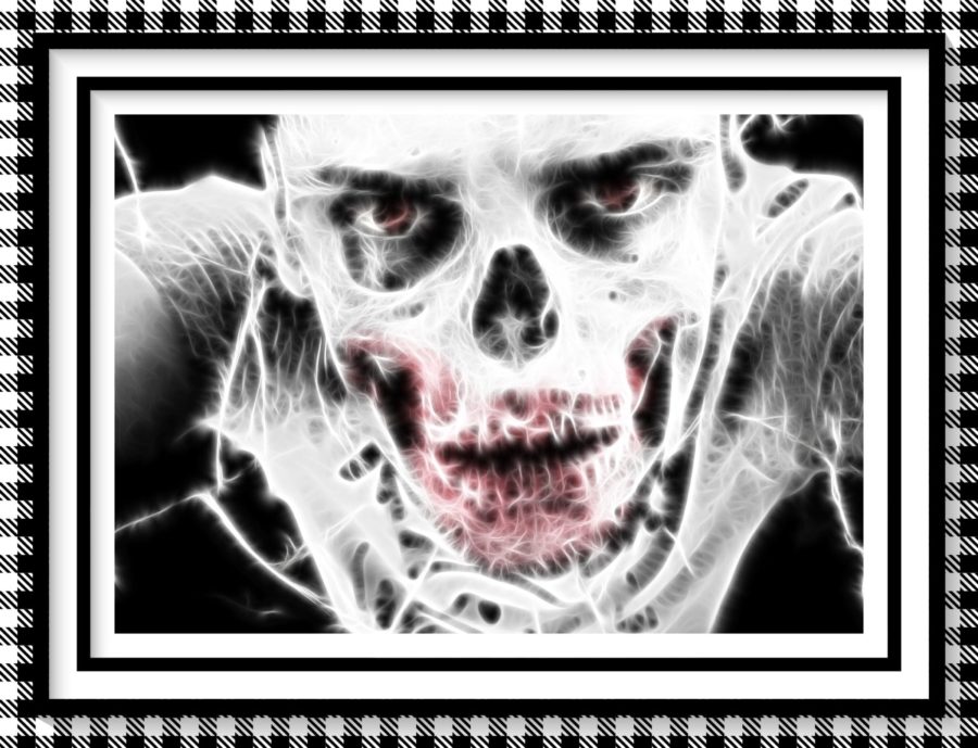 a white demon with blood-smeared lips for Kuman-Pu-Guru Episode 1