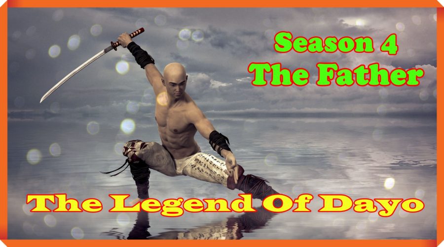 warrior in silhouette for the legend of dayo